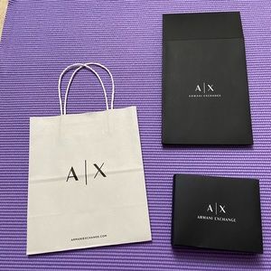 Armani Exchange Bundle: 1 paper gift bag , and 2 gift boxes